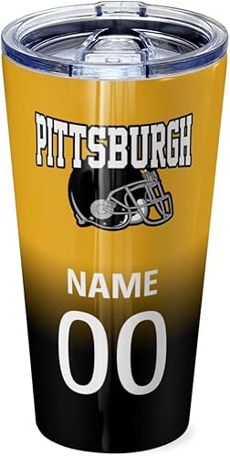 Miniatura 67 de OAOANS Taza de café de acero inoxidable personalizada con tapa sellada, regalo de ventilador aislado mantiene las bebidas frías y calientes. Diseño