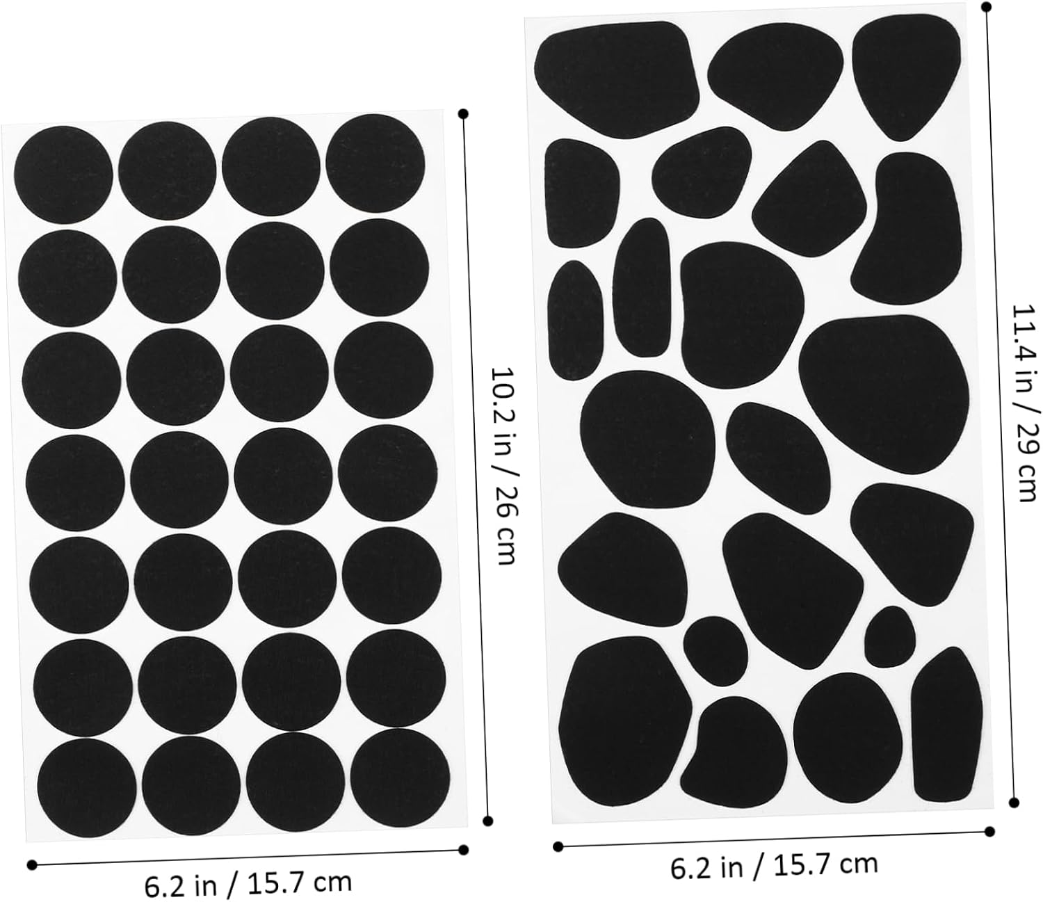 10sheets Felt Sticker Dots Adhesive Felt Pads for Clothing Patches DIY Decorative Stickers Gentle Skin Material