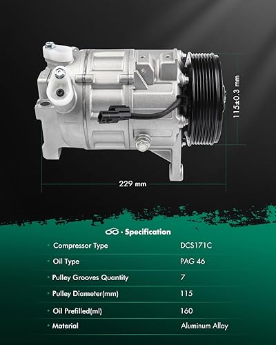 Miniatura 8 de SCITOO Compresor de CA CO 10868C compatible con N-issan Altima 3.5L 2007 2008 2009 2010 2011 2012