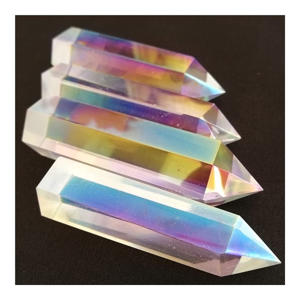 Cristallo Naturale per la Meditazione 1 Pezzo di Pietre di Cristallo Trasparente Punto della Bacchetta Minerali da sciogliere per Regalo di Pietra di Quarzo (70_75 mm)