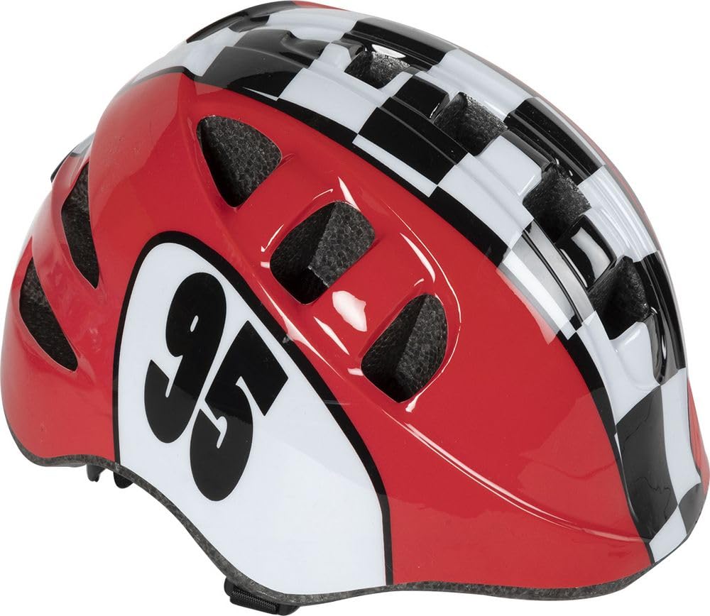 Set seggiolino posteriore Bingo bici con caschetto ciclo per bambino rosso e bianco