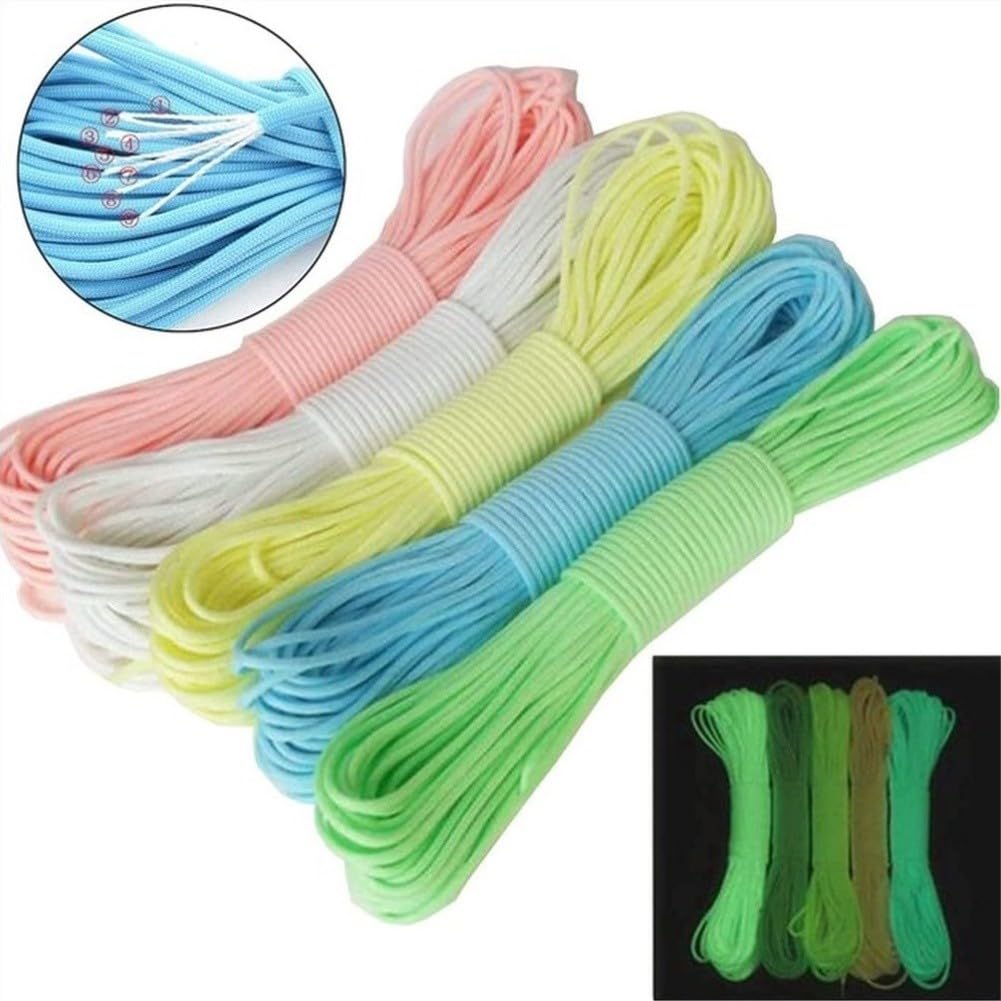 Cuerda 4mm 10ft Nylon Cuerda 4mm 10ft Nylon Cuerda 4mm 10ft(yellow 100ft) | Nylon , núcleo 7 hebras, brilla noche, 10ft, ideal manualidades, agua