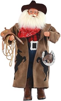 Santas Workshop Unisex 18" Horseshoe Cowboy Santa Claus Brown One Size