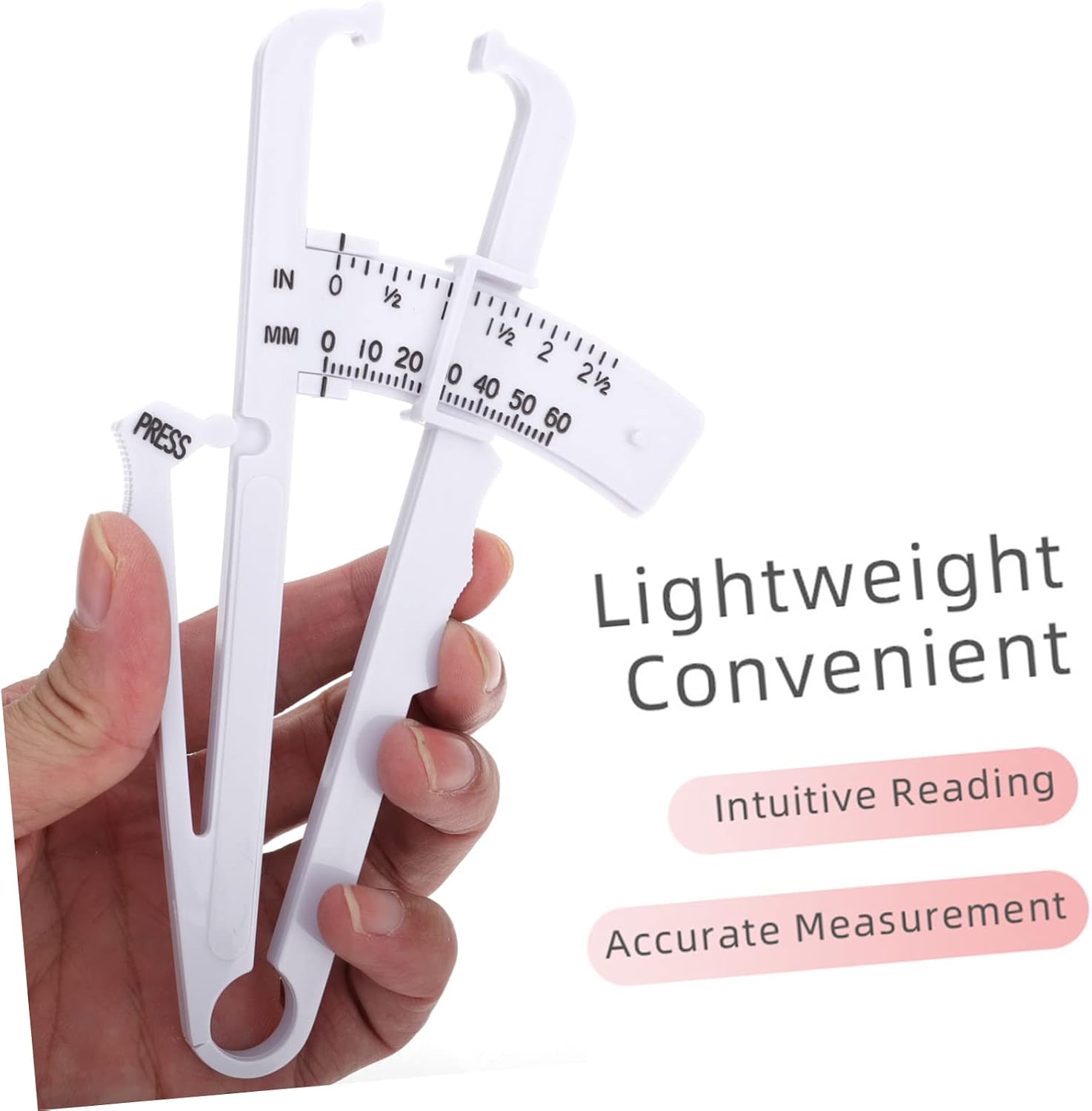 Ipetboom 2Pcs Caliper Tester for Men and Women Accurate Measurement Device Centimeter Scales for Fitness and Health Tracking