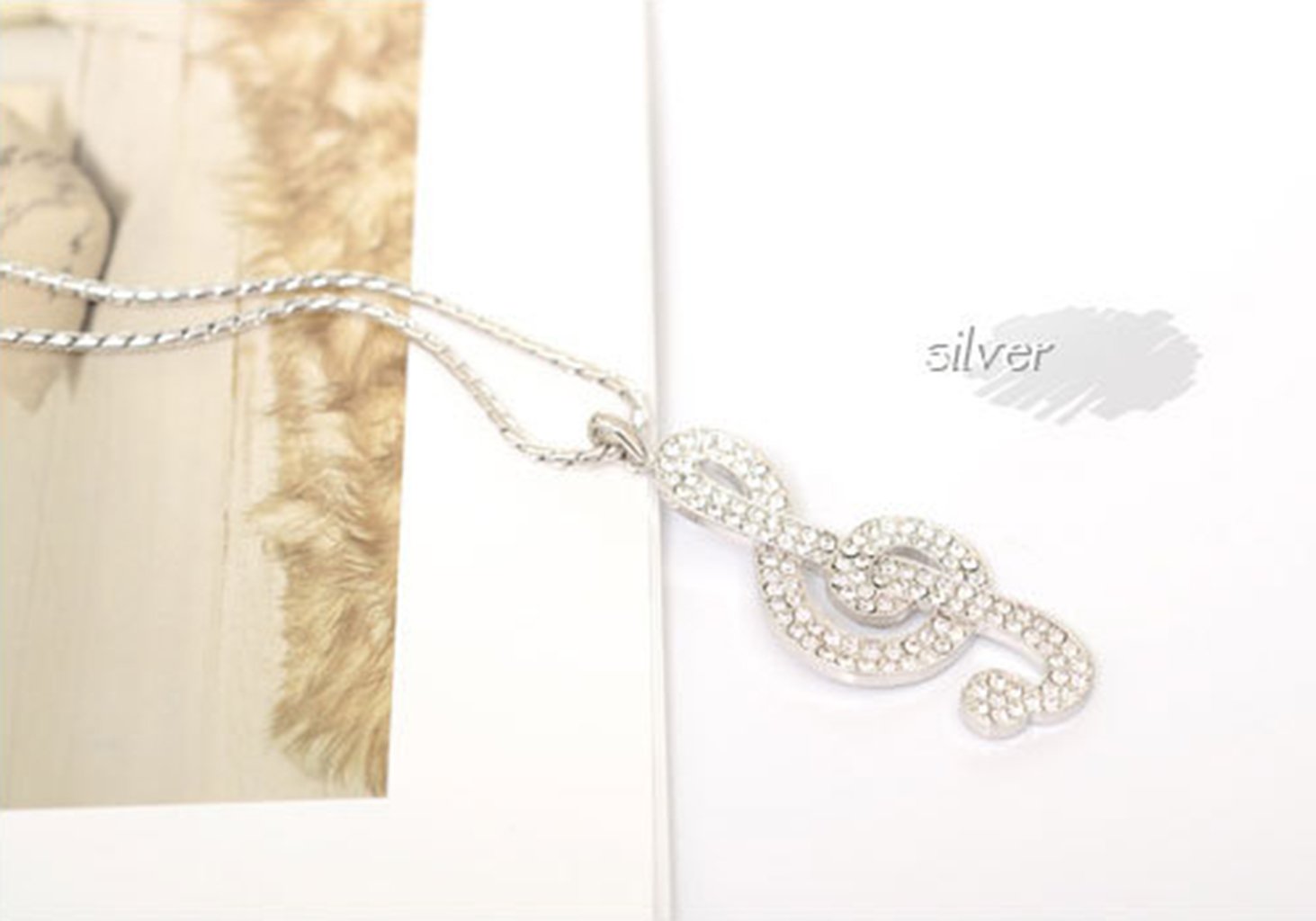 Fanstown Kpop EXO Next Door Chanyeol Same Music Note Necklace