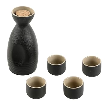 Amazon.com | MyGift White Ceramic Hot Sake Set with Tokkuri