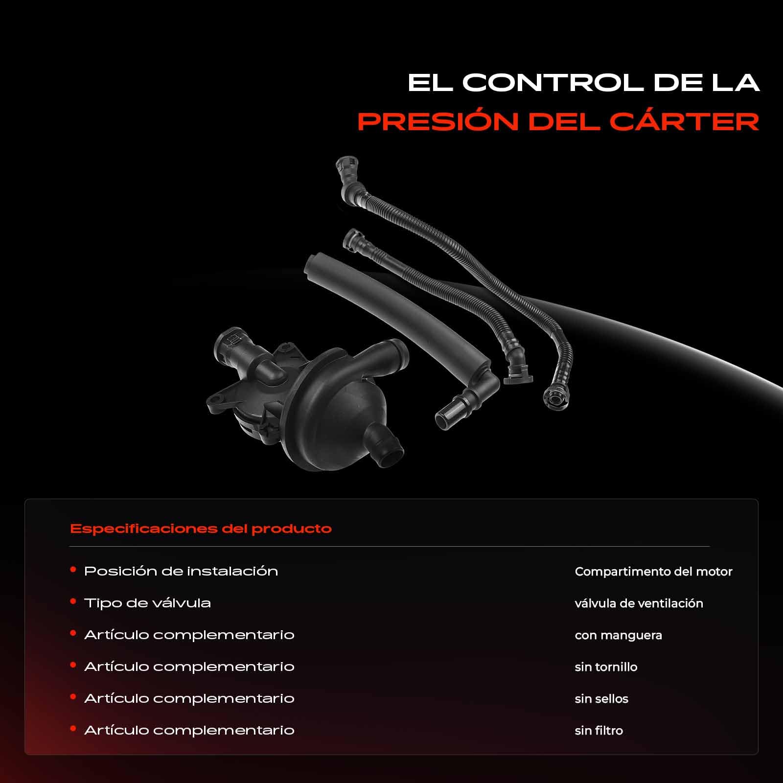 Frankberg Kit de reparación para la válvula de ventilación del cárter | Compatible con: Serie 3 E46, Serie 3 Convertible E46, Serie 3 Coupé E46, Serie 3 Touring E91, Serie 3 Touring E46
