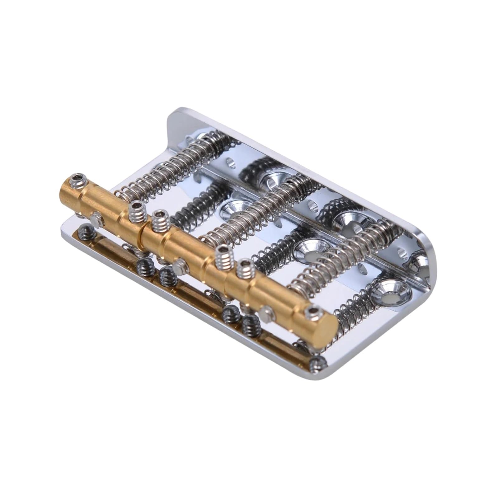 Mostek Gitarowy Gitara Elektryczna Hardtail Stały Mostek Żelazna Płyta Mosiężne Chromowane Siodełka(Brass)