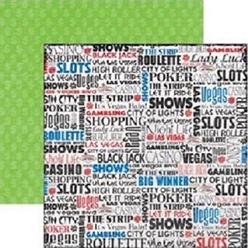 Let It Ride Collection, Vegas, Gambling de doble cara, papel de álbum de recortes, Reminisce, 25 hojas