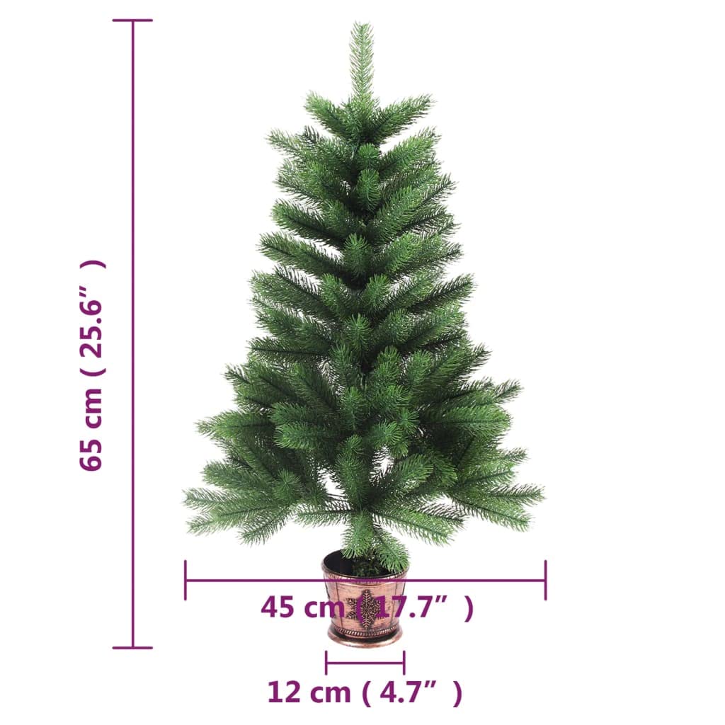 Premium Weihnachtsbaum künstlich klein wie echt 65 cm Spritzguss | Künstlicher Tannenbaum aussen & innen