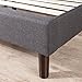 Zinus Judy Upholstered Platform Bed Frame, Mattress Foundation, Wood Slat Support, No Box Spring Needed, Easy Assembly, Full Grey