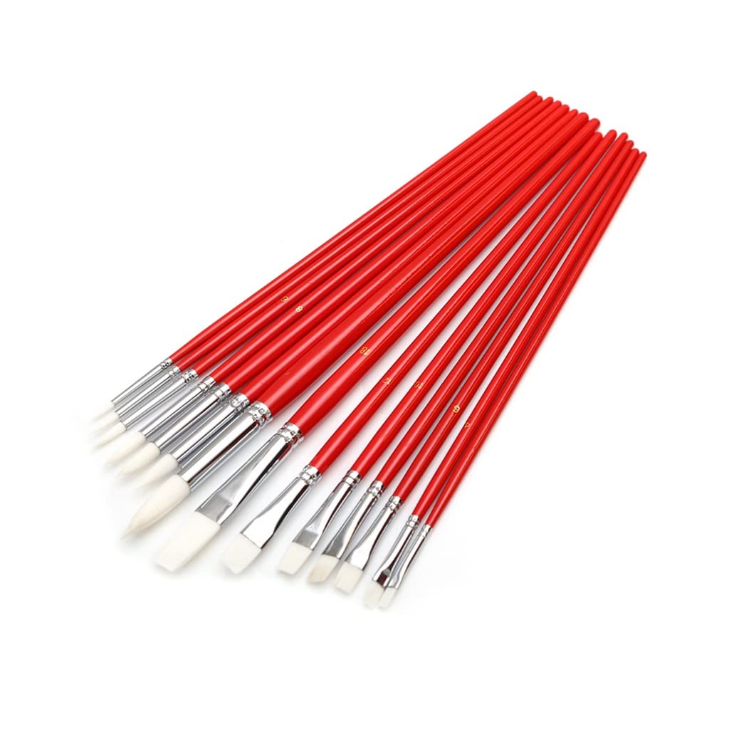 XBTGS Juego de 38 pinceles de pelo sintético natural con estuche de pinceles, suministros de arte, acuarela y pincel de pintura al óleo,