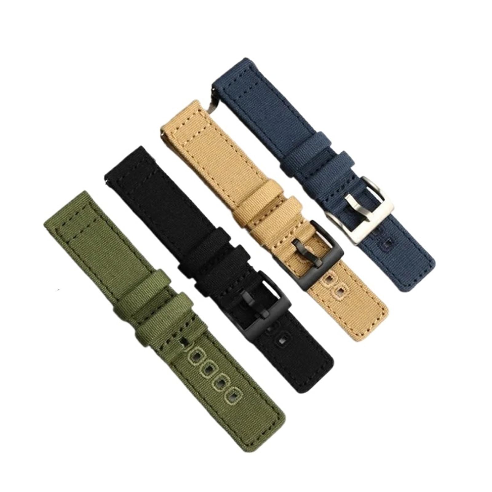 Run Ken Bracelets De Montre En Toile À Dégagement Rapide, Bracelet En Nylon 18 Mm, 19 Mm, 20 Mm, 22 Mm, Boucle Brossée, Adaptés Aux Montres Connectées Et Accessoires