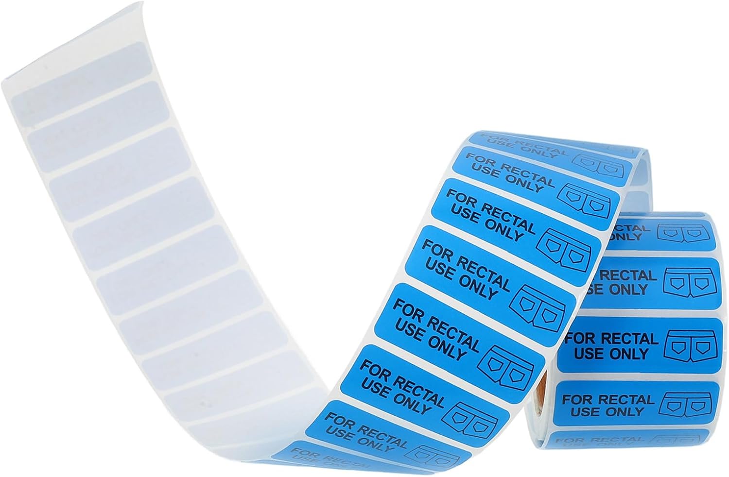Uonlytech Rectal Use Only Stickers 500Pcs 1.45X0.43 Inch Waterproof Labels Funny Decals for Adults Halloween Party Prank Small White Label Stickers
