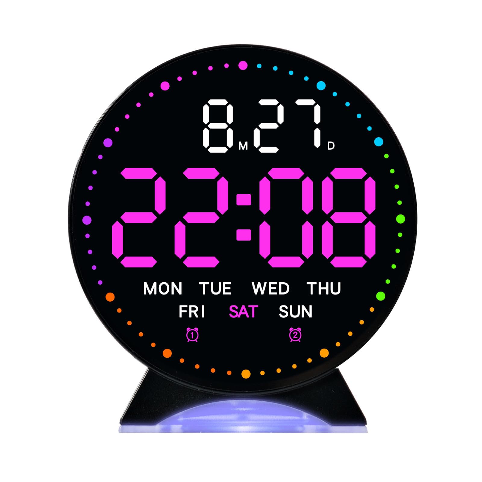 HDOYTXXM Alarm Clocks Digital Clock Night Light Digitals Alarms Clocks with Indoor Temperature Desk Clock for Bedroom Living Room Dimmer