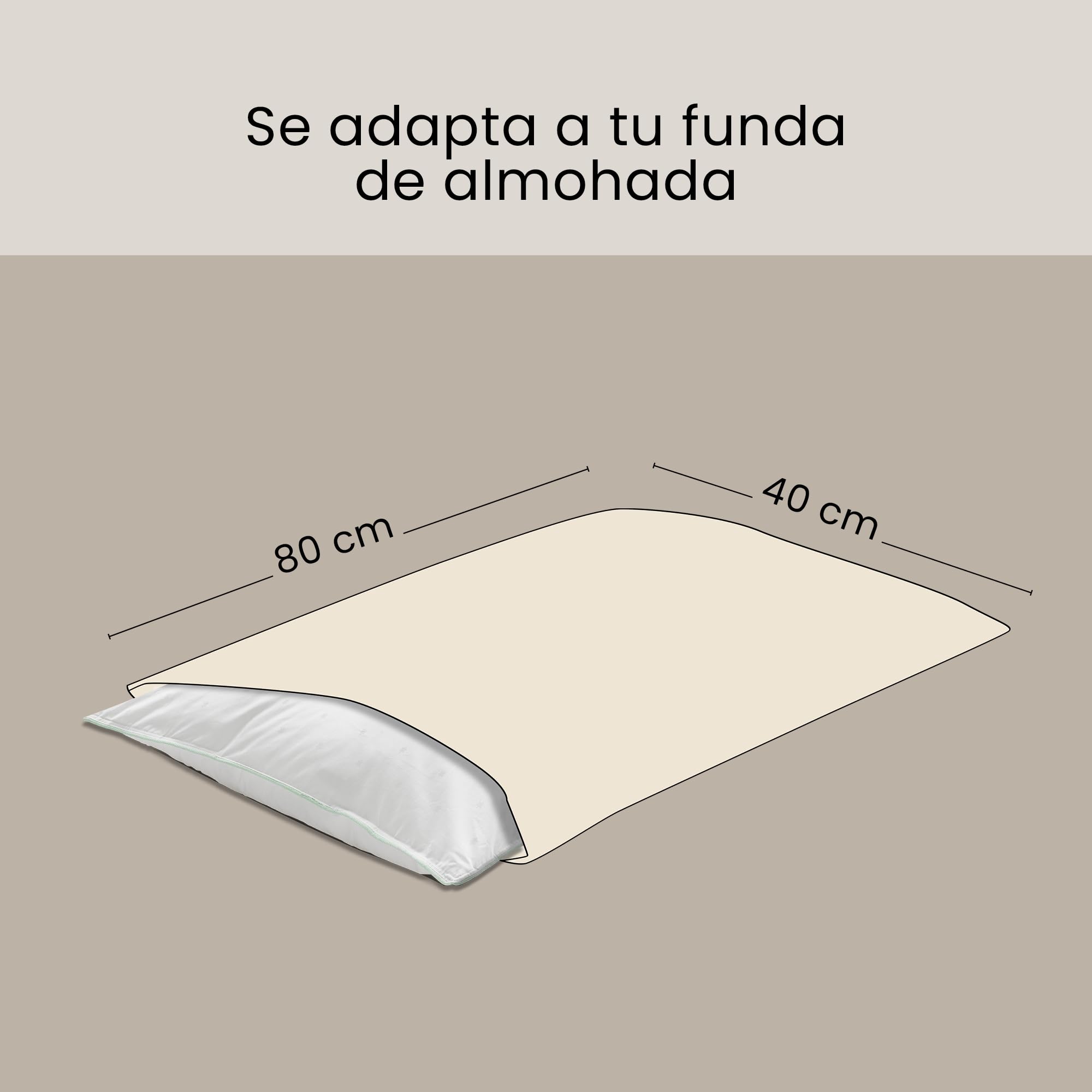 Fossflakes Almohada de Confort 40x80 cm, para Dormir de Lado, Media-Alta | Almohada de confort de altura media para dormir de lado, con relleno mullido; sujeta cabeza y cuello, lavable (40x80 cm)