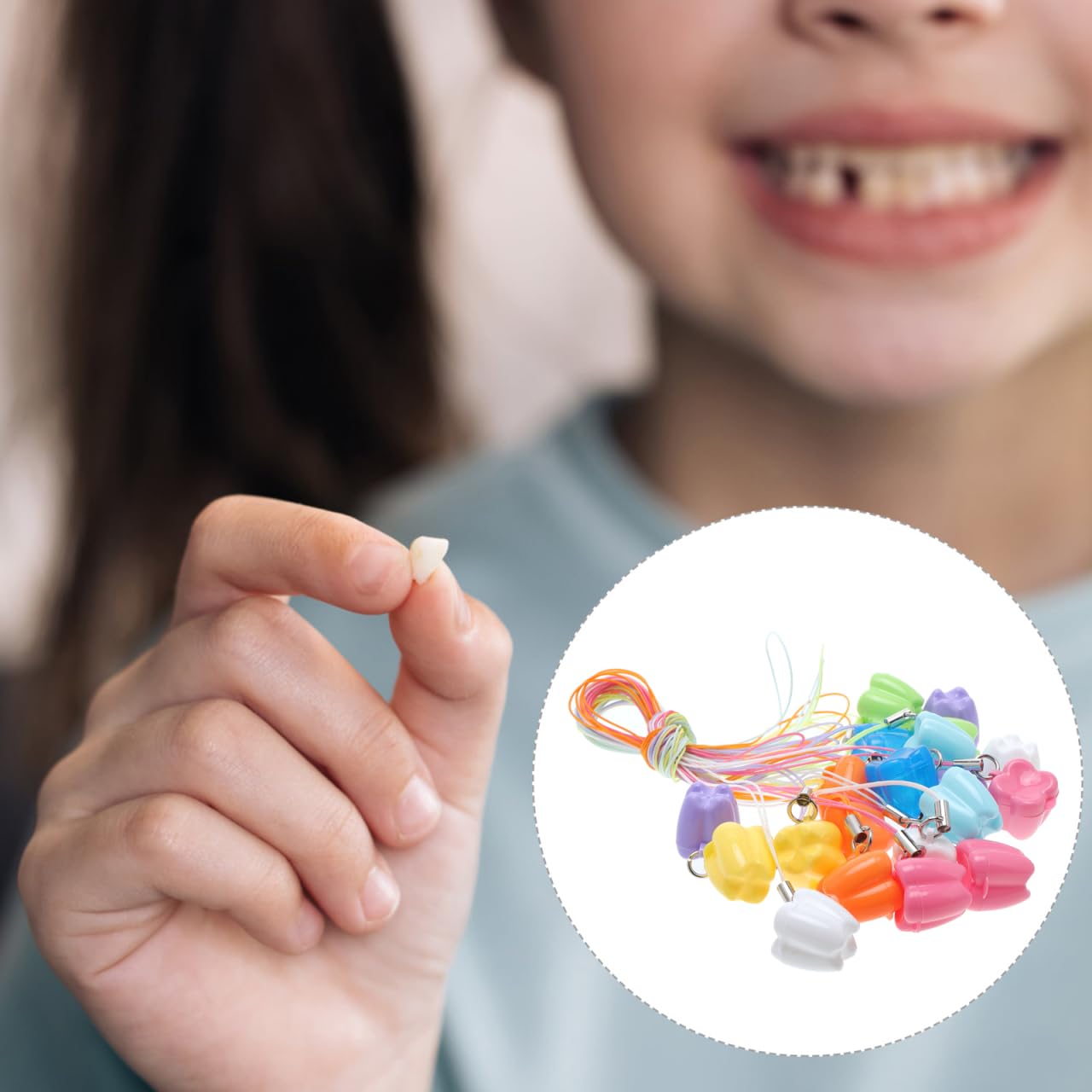 20 unids Caja Dental Caja de Almacenamiento de Dientes Caja de Dientes de los niños Caja de Almacenamiento de plástico Caja de Juguetes de bebé Collar