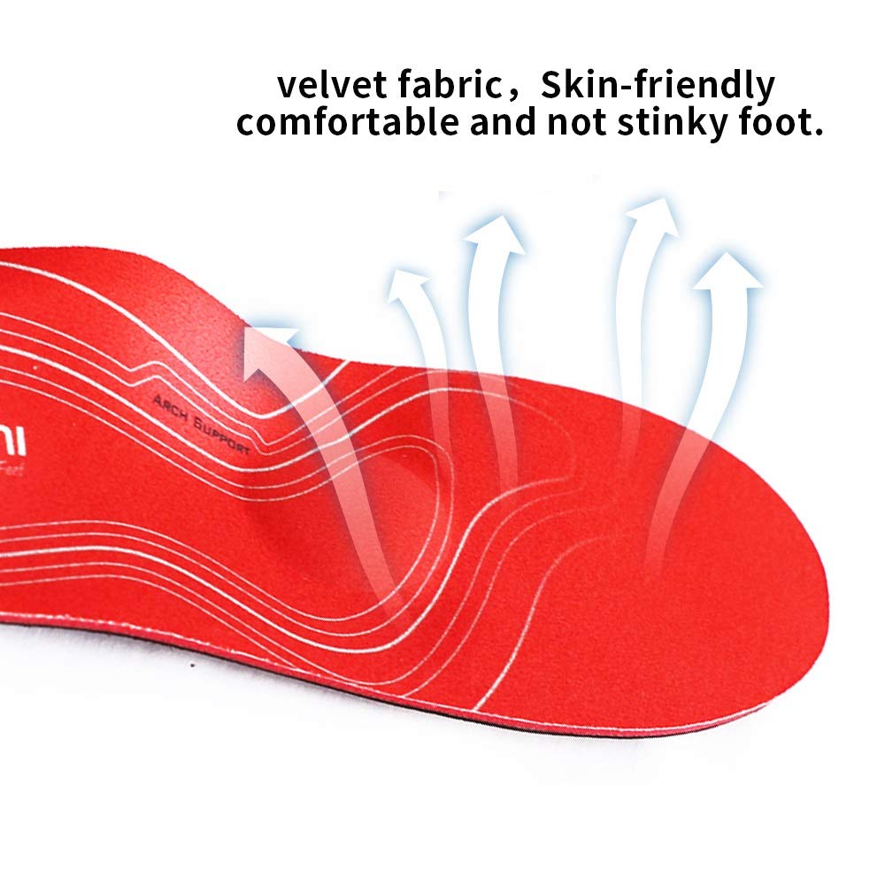 EDDGE Piedi Piatti Solette Plantari Plantari Inserti for Scarpe Ortopediche Suole Tacco Fascite Plantare Uomo Donna (Size : US-11-295mm)