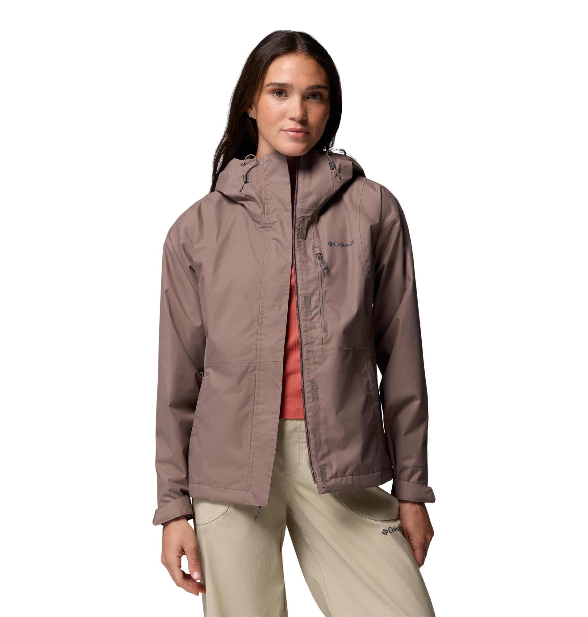 Columbia Women's Hikebound 2 Jacket, Waterproof Rain Jacket, Iron, Small