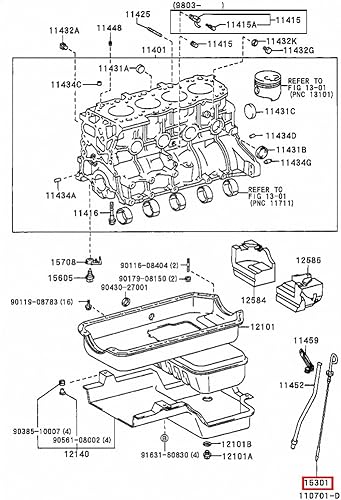 Miniatura 2 de LIRU - Indicador de varilla de medición de aceite de motor para Toyota Hilux LN85 LN86 LN106 LN107 LN111 2L 3L motor diesel 1988-1997, para 4Runner