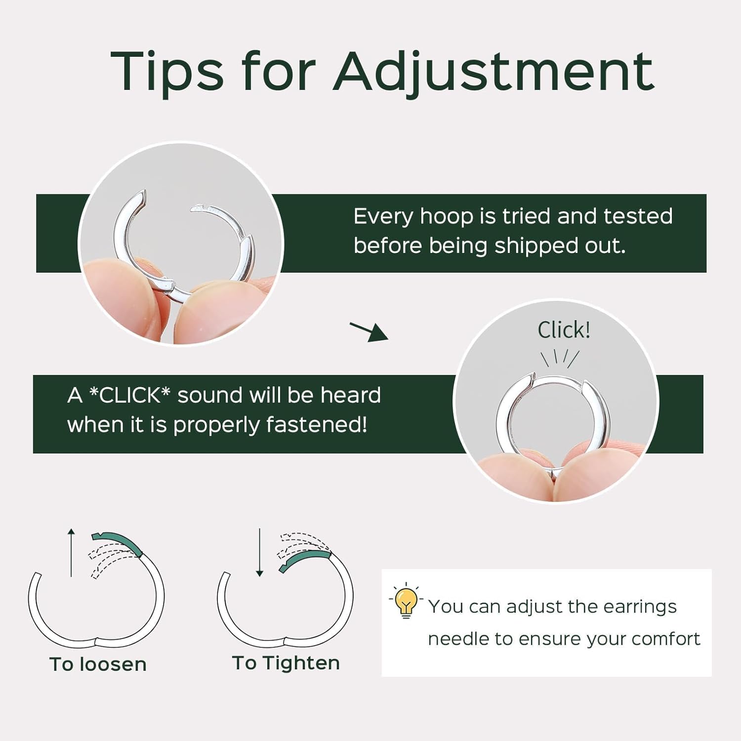 ChicSilver 925 Sterling Silver Huggie Hoop Earrings Small Hoop Earrings for Women Hypoallergenic Silver Huggie Earring Cartilage Earrings for Women (6/8/10/12/14/16/18/20MM) - Image 8