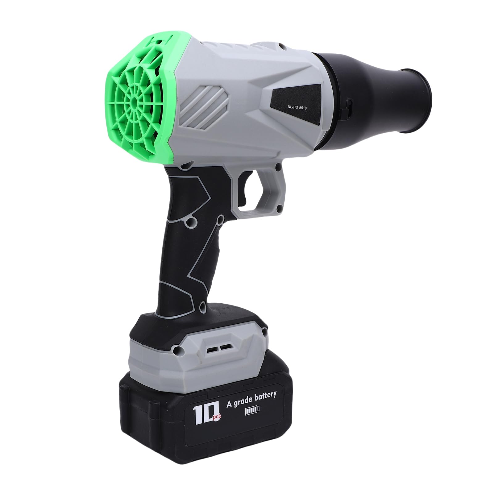 KUIDAMOS Soplador de Hojas Inalámbrico de Alta Potencia con Presión de Viento de 1280 G para Tareas de Limpieza en Exteriores (Verde)