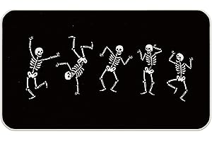 Halloween Farmhouse Skeleton Rug Runner for Entryway Halloween Skull Lover Fall Gifts