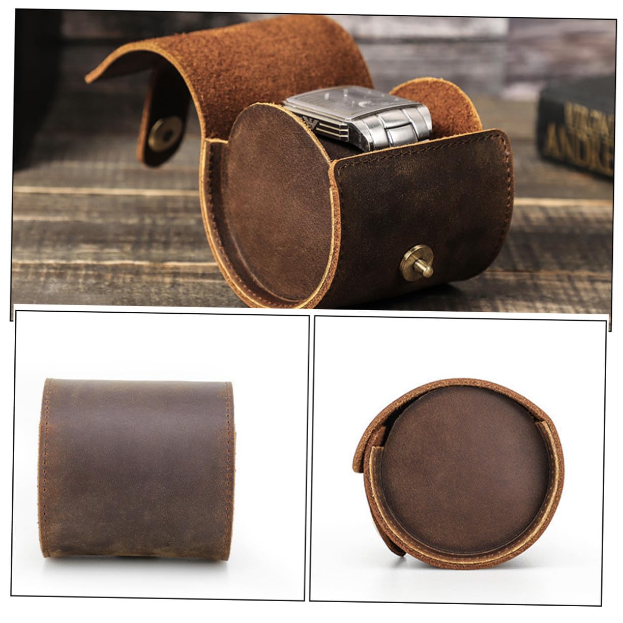 IMIKEYA Estuche para Relojes Estuche de Viaje Enrollable para Relojes de Pulsera Organizador de Almacenamiento Caja de Exhibición para Hombre Uso Viajes