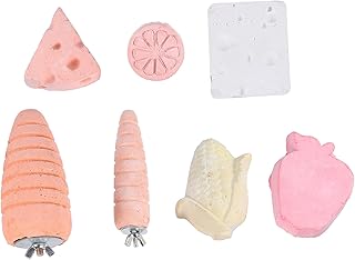Ipetboom Brinquedos Para Mastigar Chinchila De Pedra Molar Para Animais De Estimação 7 Peças Brinquedos Para Mastigar Chinchila Guloseimas Para Animais Pequenos Brinquedo Para Gaiola De