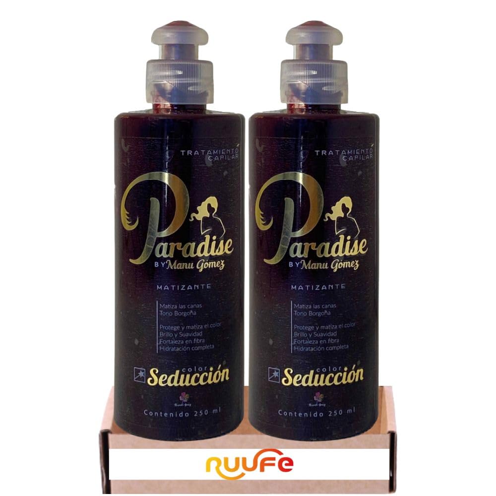 Matizantes Paradise Seduccion By Manuela Gomez (2 Pack) Matizantes Seduccion Color rojo borgoña By Manuela Gomez, Matizantes para el cabello, Matizante Seduccion Color rojo borgoña