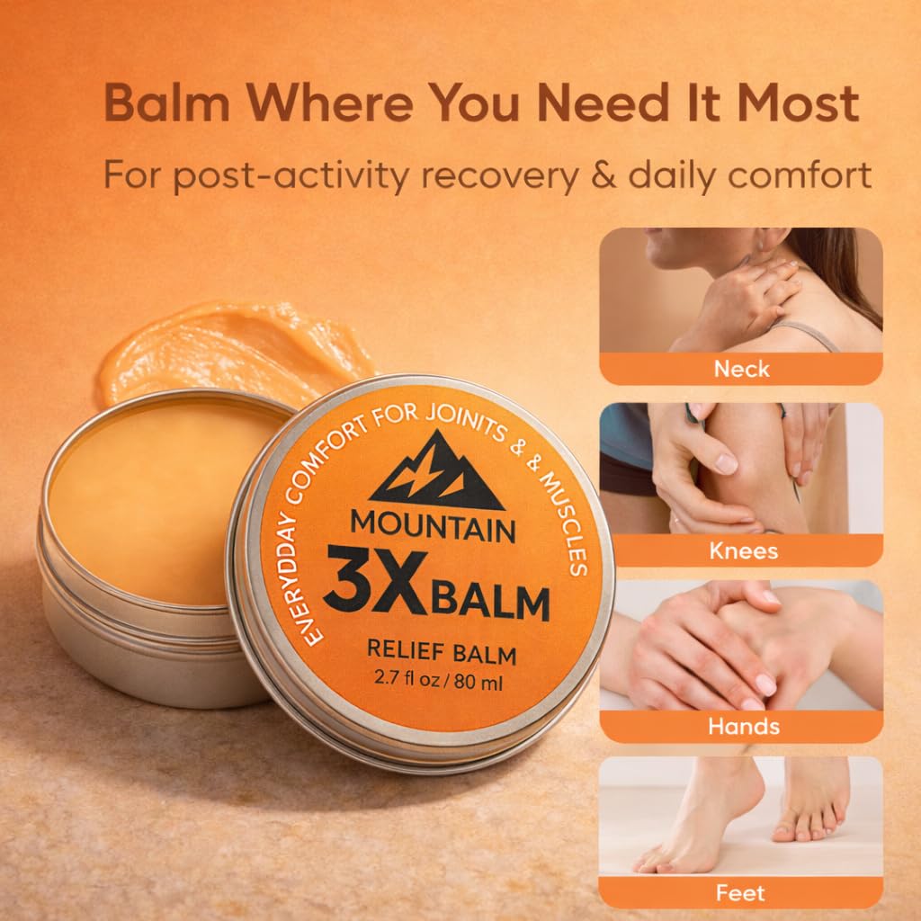 MsM Balm, Neuro 3x Balm for Knee, Foot, Back & Joint, Organic Arnica & Camphor, Non-Greasy Formula, 2.7fl oz