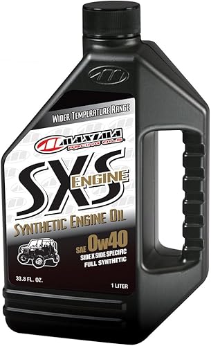 Maxima Racing Oils 30-12901-4PK SXS Synthetic 0w40 Aceite de motor lado a lado, botella de 1 litro, paquete de 4