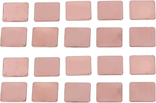 Laptop CPU Heatsink Sheet Red Copper Wear Resistant Sturdy 20pcs Heavy Duty Heatsink Washer Small Size for Graphics Card (1.0mm)