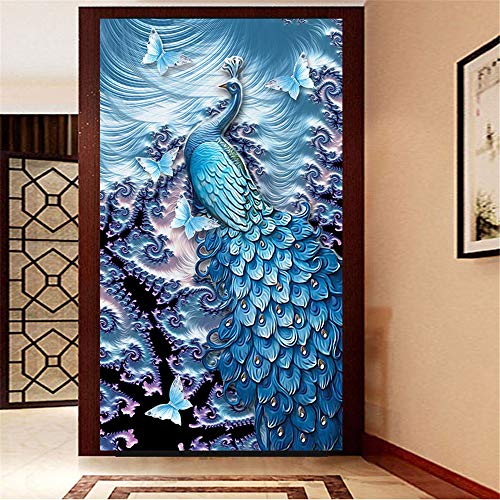 Railonch Large 5D Diamond Painting Kits For Adults, Full Drill Diy Diamond Painting By Number Kits Peacock Pictures Arts Craft For Home Wall Decor #TOP2