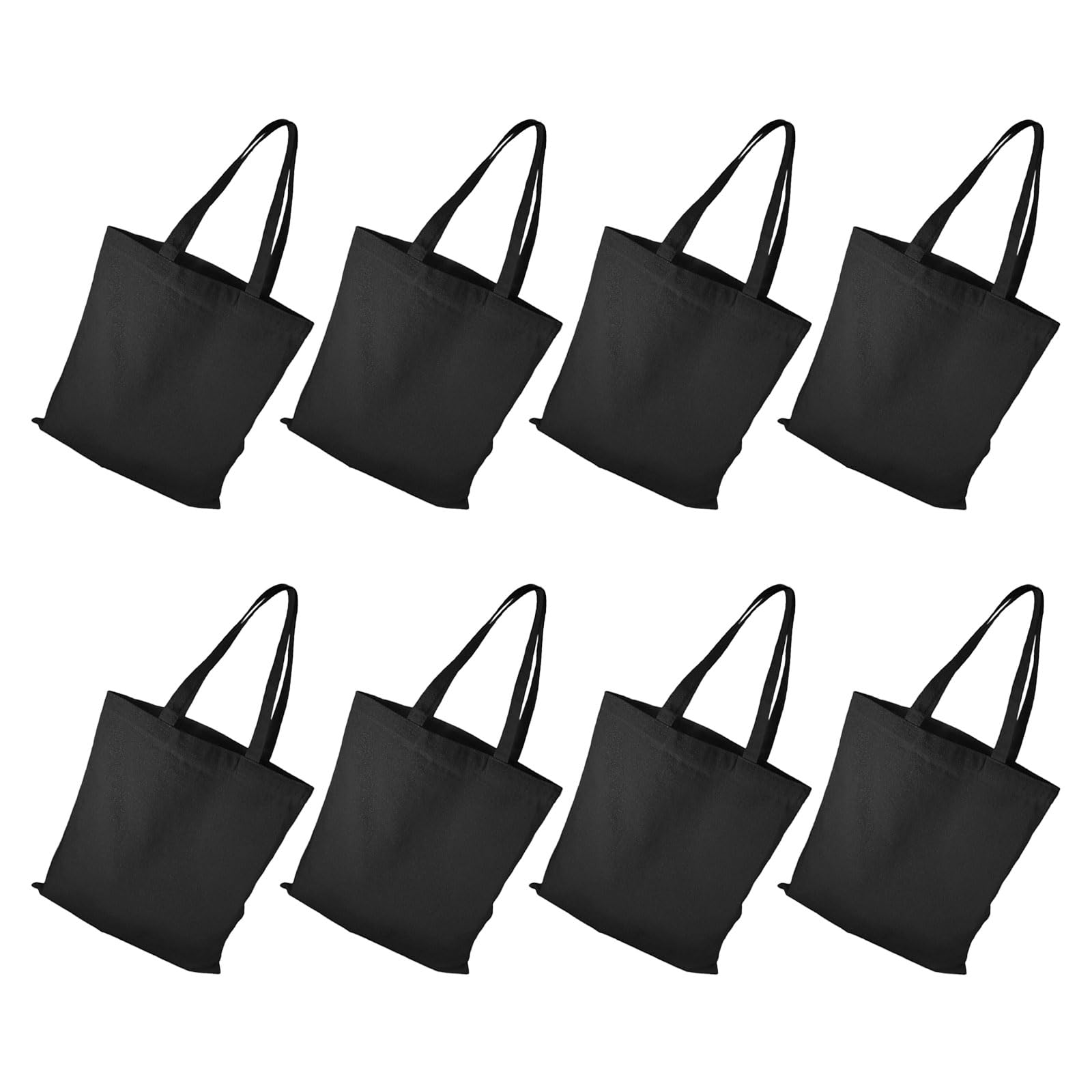 LIFKOME Bolsas y Asas Resistentes con Gran Capacidad 8 de Lona de Algodón Reutilizables Tamaño 40 X 35 Cm para Compras Ideales para Supermercado y Playa