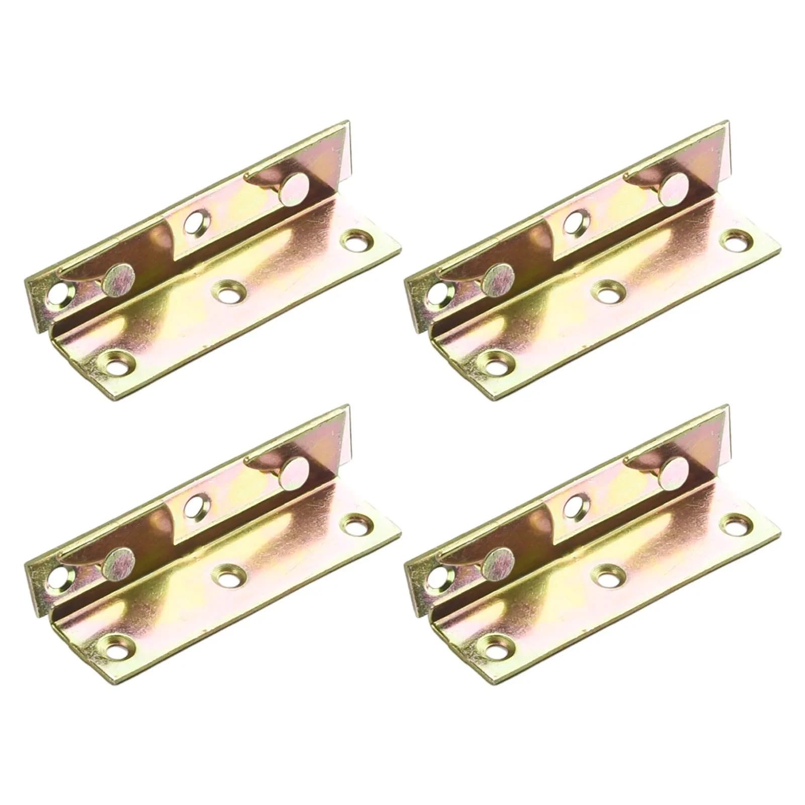 Huwoyg One Color 8Sets Metal Bed Bracket Frame Fixing Connecting Furniture Rail Hook Brackets Hinge Fitting Connector Lock Hardware For Beds
