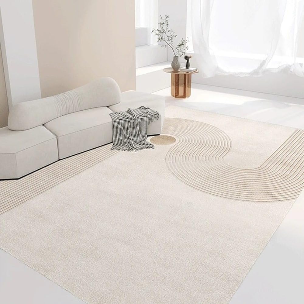 Tapis de sol doux et épais en peluche pour une isolation phonique du salon