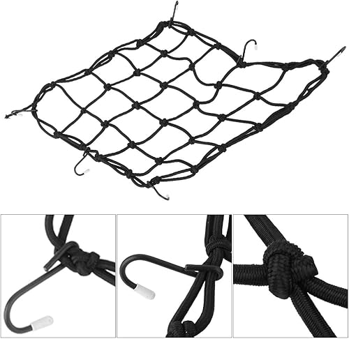 Miniatura 4 de VGEBY1 Cubierta de red de equipaje para bicicleta, red de carga para equipaje con 6 ganchos para almacenamiento de bicicletas