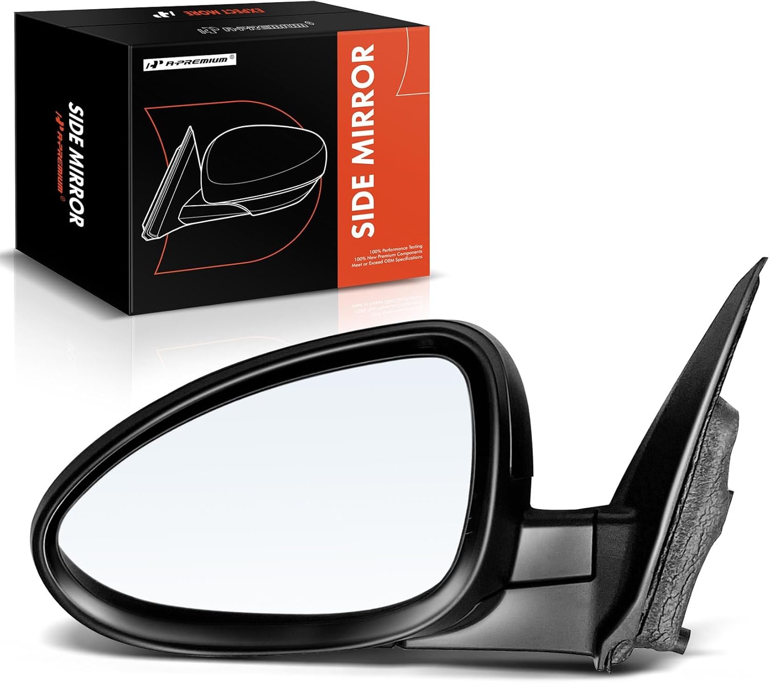 A-Premium Driver Side Power Door Mirror - Compatible with Chevrolet Sonic 2012-2020 - Heated Manual Folding Black Outside Rear View Mirror - Replace# 95205436