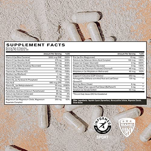 BARE PERFORMANCE NUTRITION, BPN Strong Multi-Vitamin, Foundational Health, Improved Mood and Sleep, Adaptogens, Improved Cognitive Health - Image 4