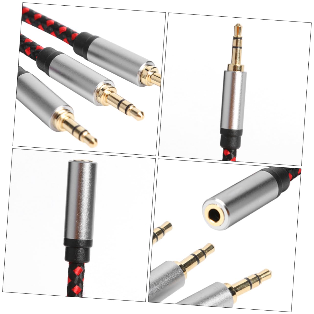 Angoily 3pezzi Audio Splitter Estensione Adattatore Audio Per Utilizzo Cuffie e Microfoni Compatibile Laptop e Smartphone Design Flessibile e Resistente