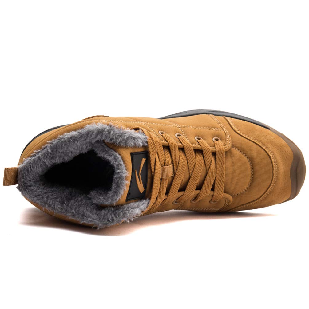 Axcone Stivali Uomo Donna Invernali Impermeabili Trekking Outdoor Caldo Cotone Scarpe Piatto Caviglia Stivaletti Neve - Rosso Marrone Blu Nero Grigio 36-48EU