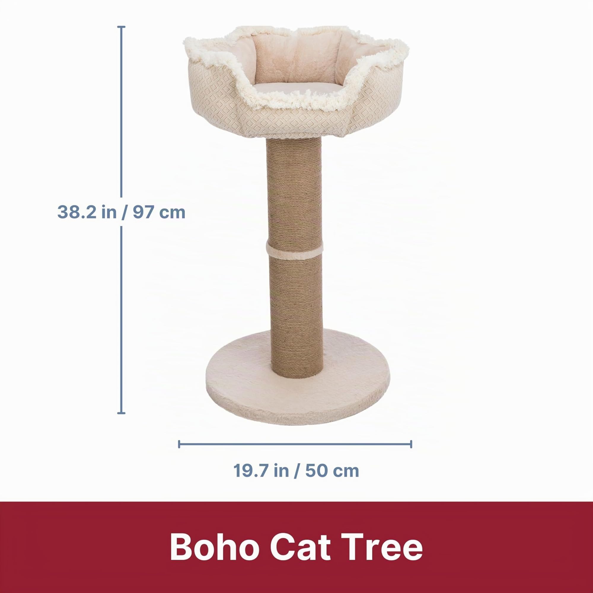 Kratzbaum Boho, Beige, 83 cm