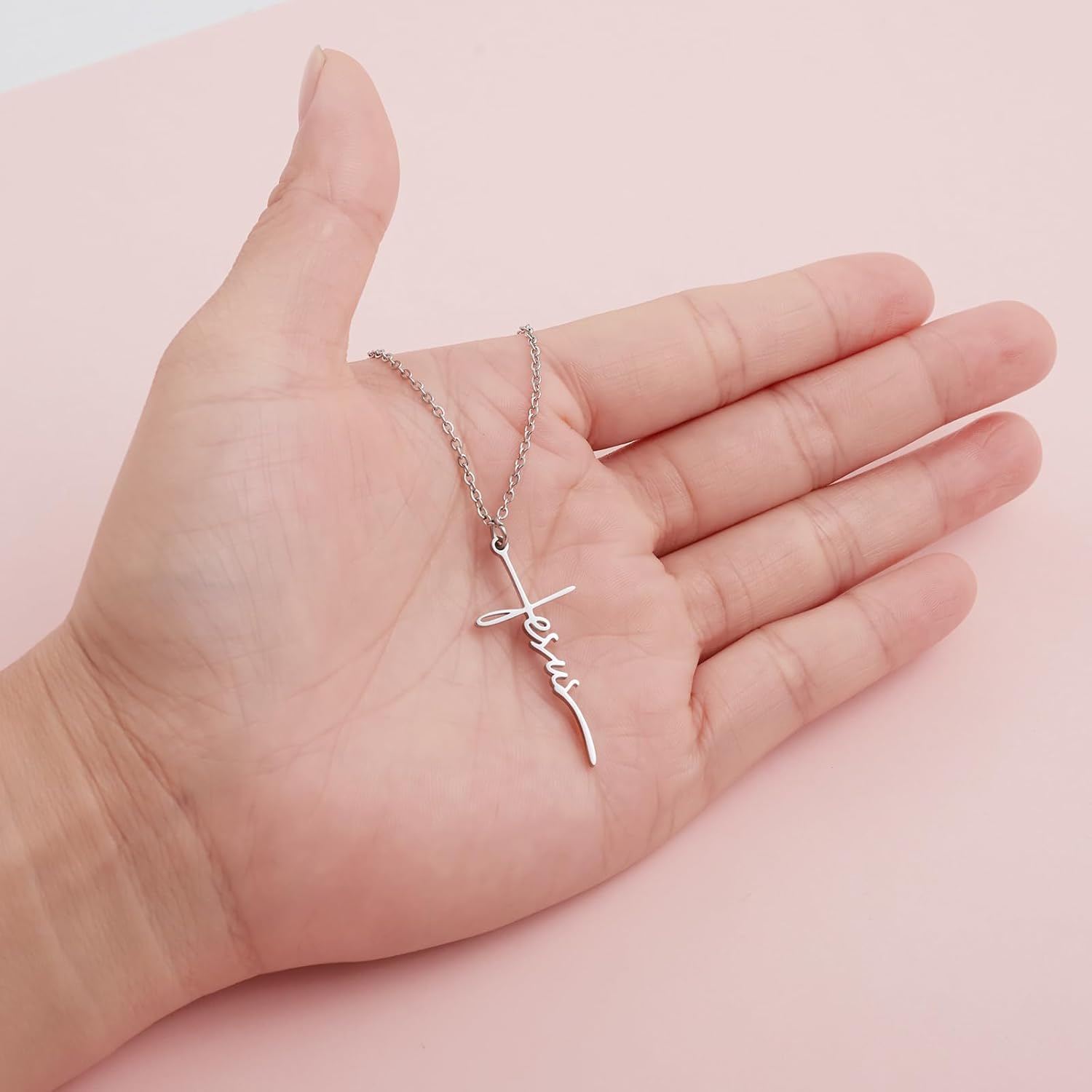 Grandma Necklace Nanny Jewelry Stainless Steel Cutout Gigi Mimi Nana Nanny Heart Letter Pendant Necklace Gifts for Grandma from Grandchild. - Image 5