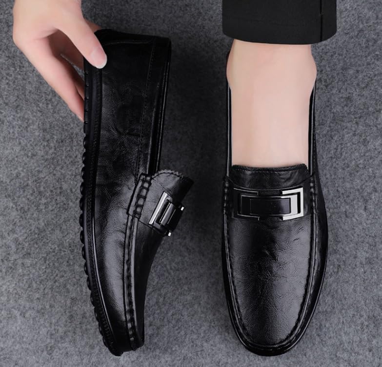 Men's Slip On Dress Shoes Comfortable Fashion Men Leather Casual Loafers Shoes Business Office Wedding Formal Modern Oxfords3