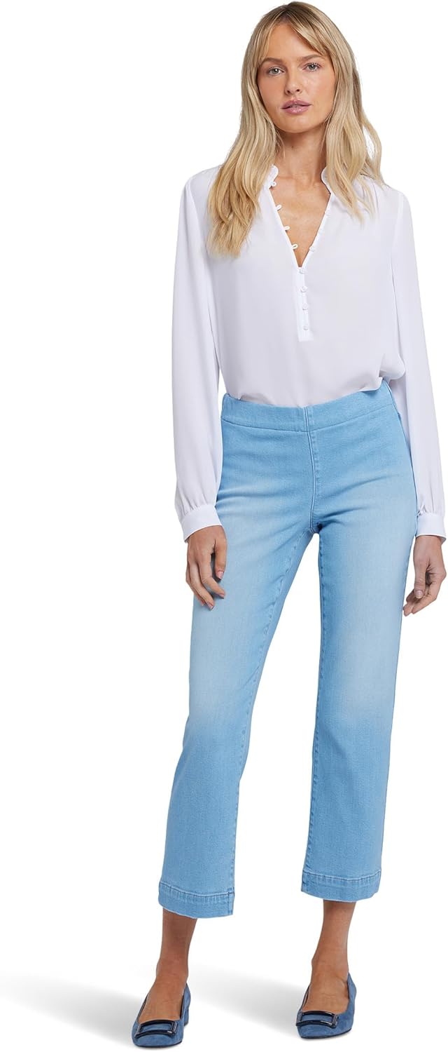 NYDJ Women's Bailey Relaxed Straight Ankle Pull-on Jeans
