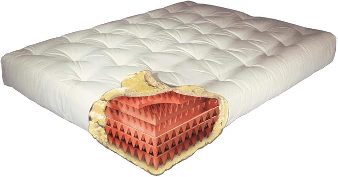 Gold Bond 9" FeatherTouch II Futon Mattress, Tan Microfiber, Twin, Brown