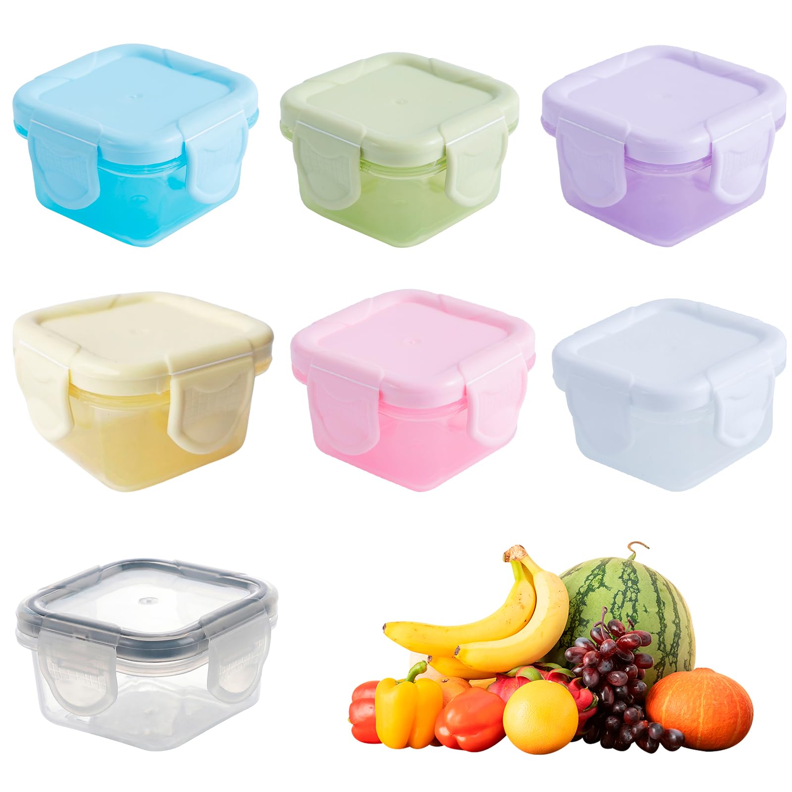 Set 9 Barattolini Piccoli Con Coperchio - Ermetici, Impilabili, Per Microonde E Congelatore | 160 Ml