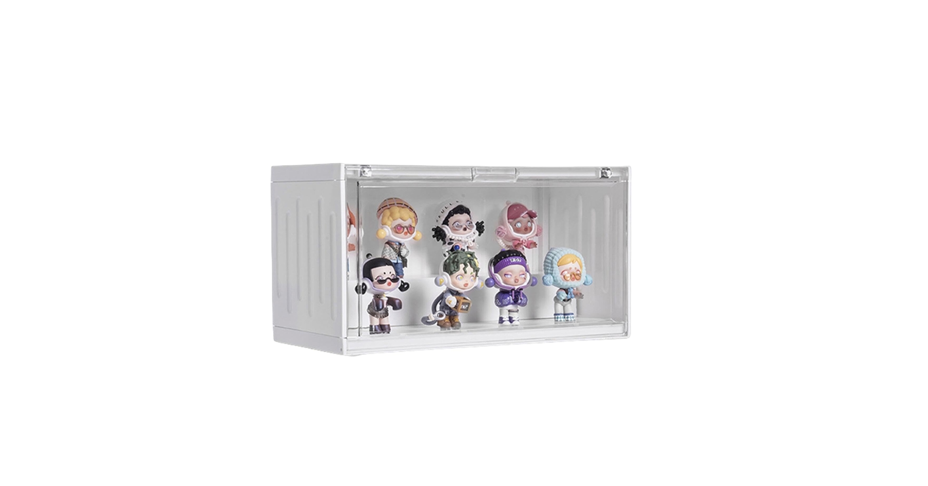 POPMART フィギュアコンテナ(白) Amazon｜収納ボックス、ブラインドボックス、ディスプレイ