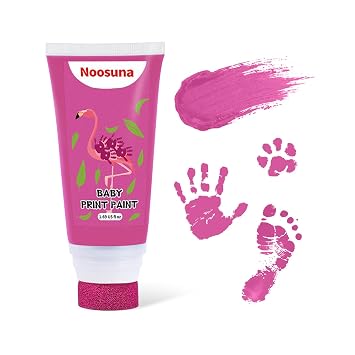 Baby Hand and Footprint Paint with Sponge Head, 1.69 fl oz, Pink